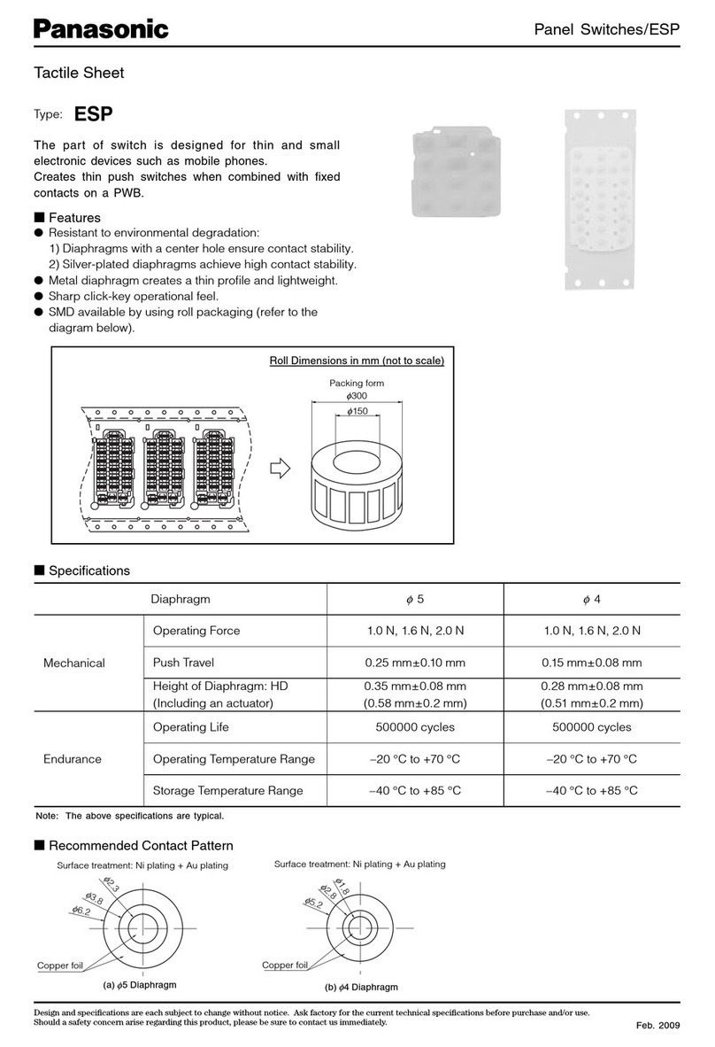 Panasonic ESP Series Specification sheet
