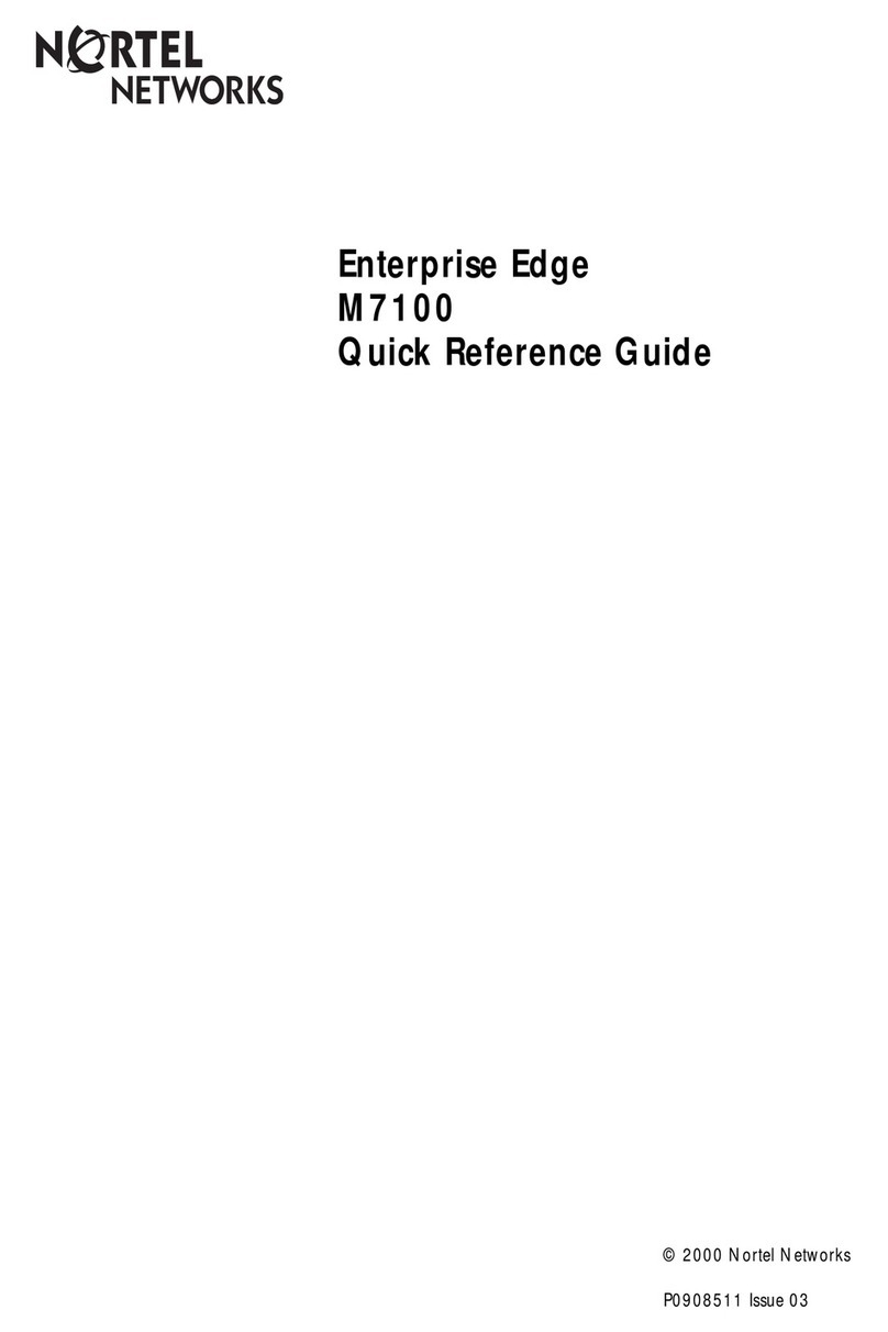 Nortel ENTERPRISE EDGE M7100 User manual Nortel ENTERPRISE EDGE M7100 User manual