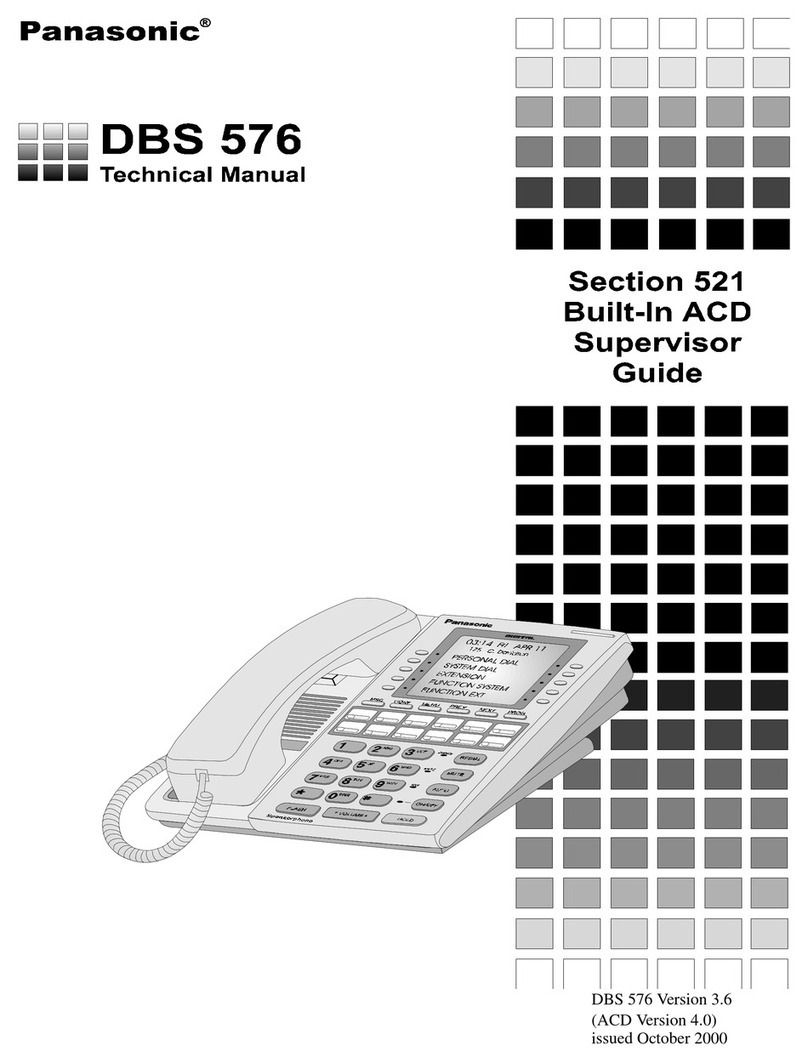 Panasonic DBS 576 Section 300 Technical manual