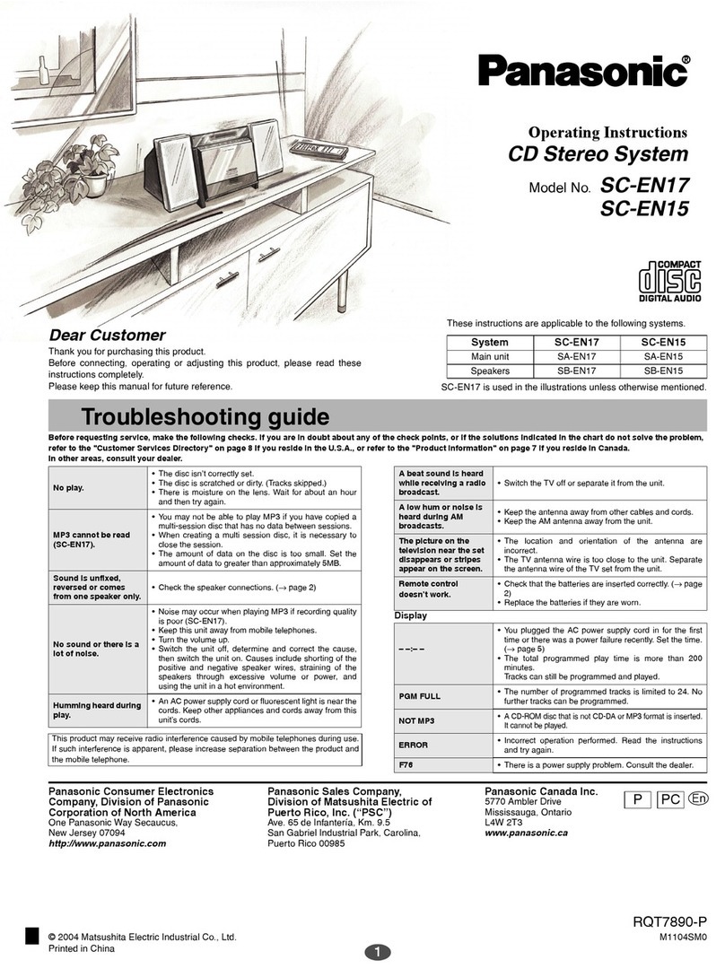 Panasonic SC-EN15 operating instructions