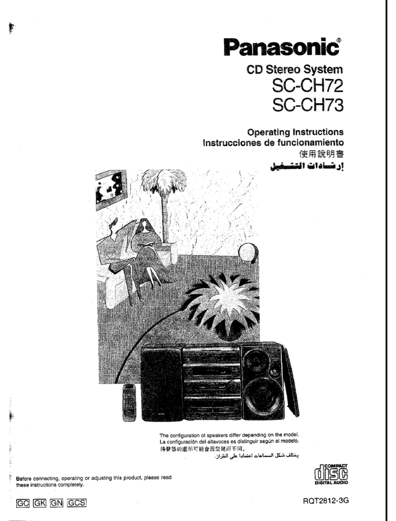 Panasonic SC-CH72 operating instructions