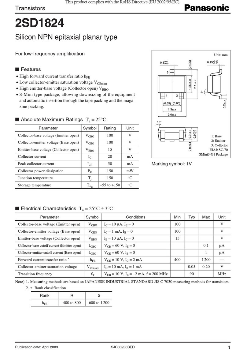 Panasonic 2SD1824 User manual