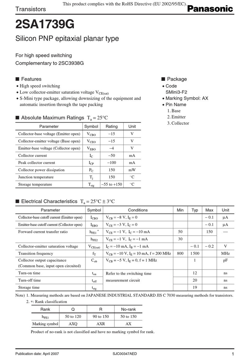 Panasonic 2SA1739G User manual