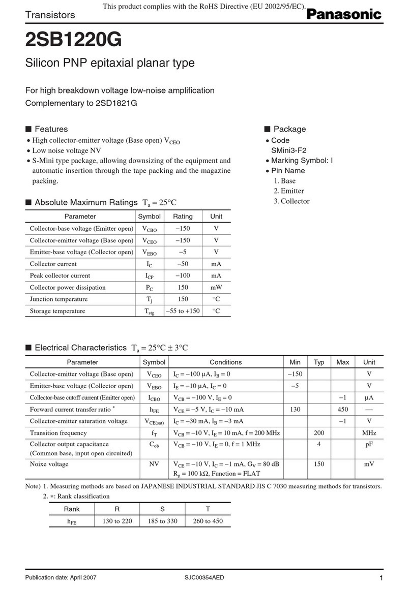 Panasonic 2SB1220G User manual