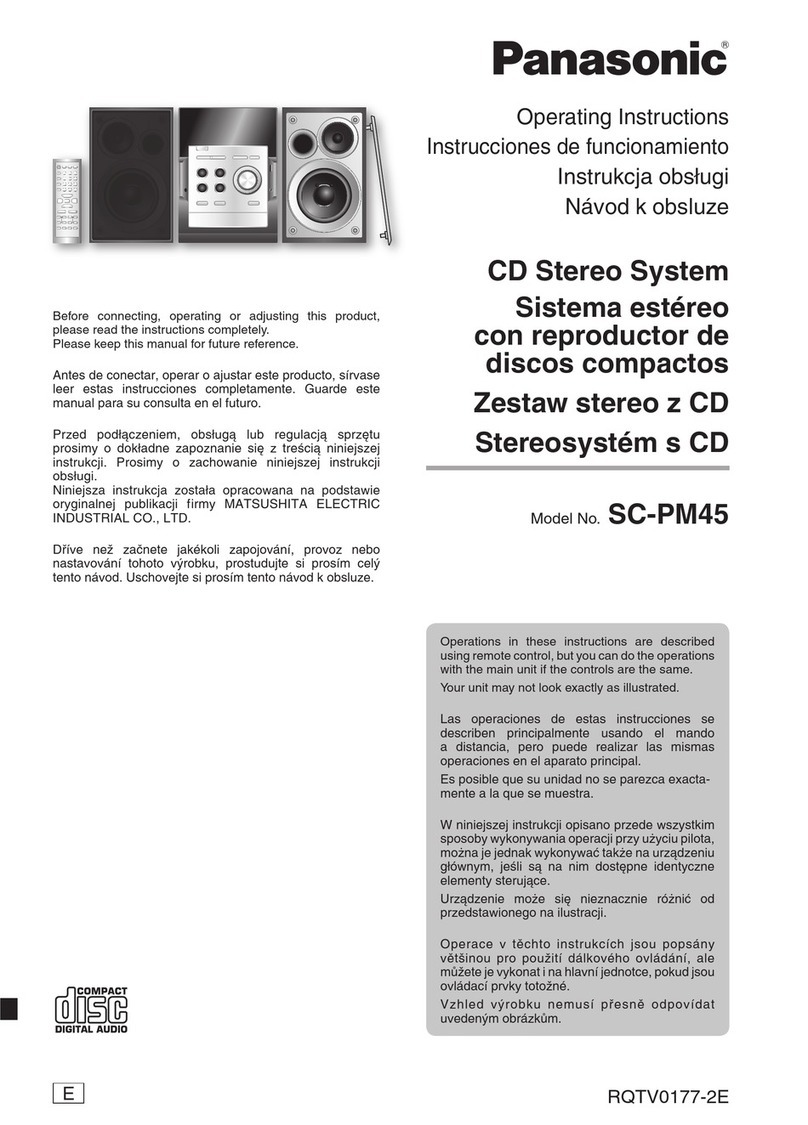 Panasonic SC-PM45 User manual