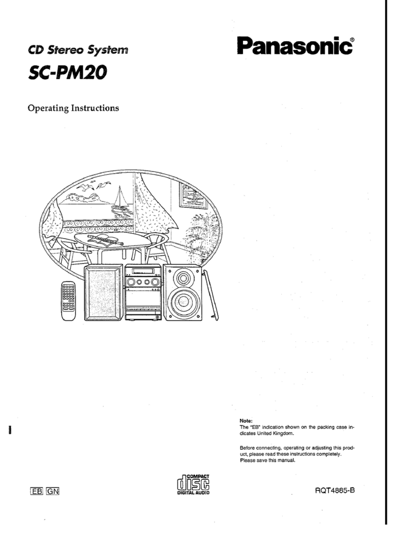 Panasonic SCPM20 - CD STEREO SYSTEM operating instructions