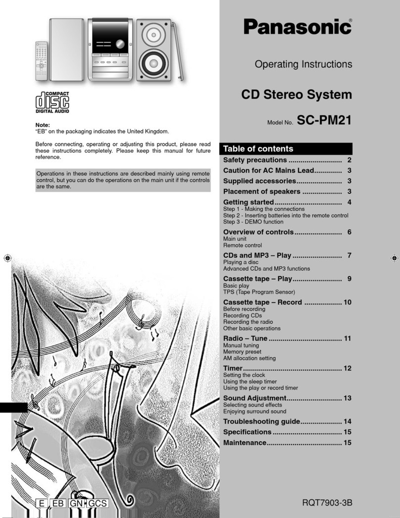 Panasonic SC-PM21 User manual Panasonic SC-PM21 User manual