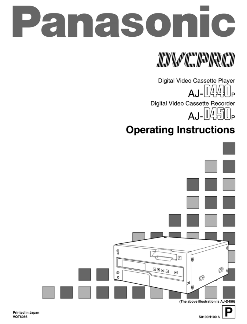 Panasonic AJD440 - DVCPRO PLAYER User manual Panasonic AJD440 - DVCPRO PLAYER User manual