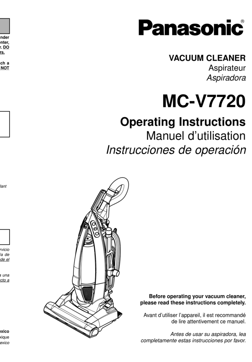 Panasonic MCV7720 - UPRIGHT VACUUM operating instructions Panasonic MCV7720 - UPRIGHT VACUUM operating instructions