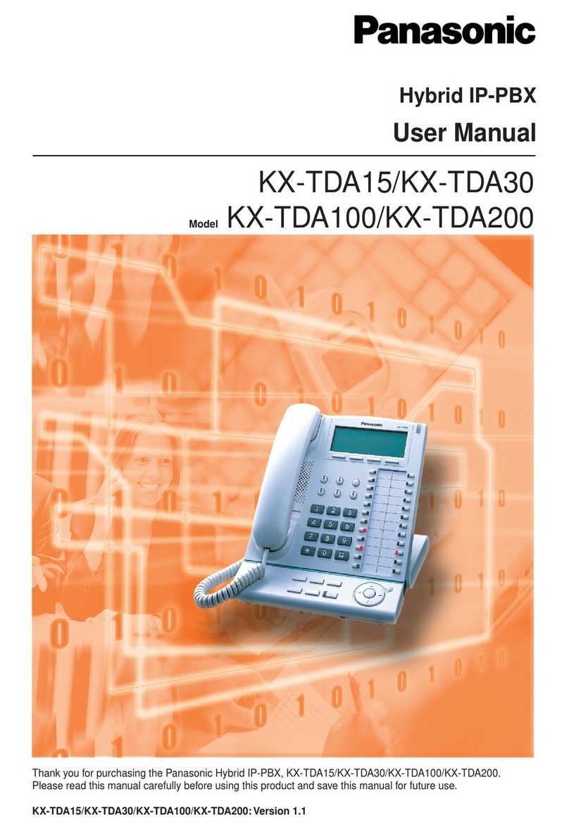 Panasonic KX-TDA15 User manual Panasonic KX-TDA15 User manual