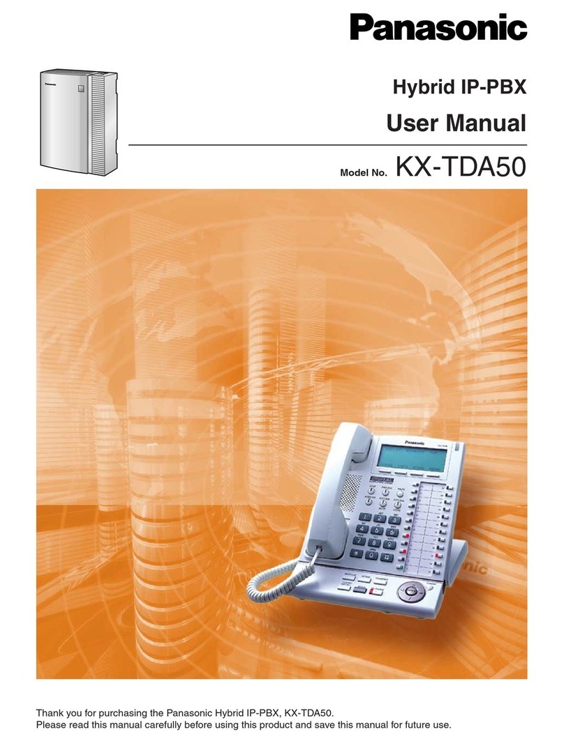 Panasonic KX-TDA50 User manual Panasonic KX-TDA50 User manual