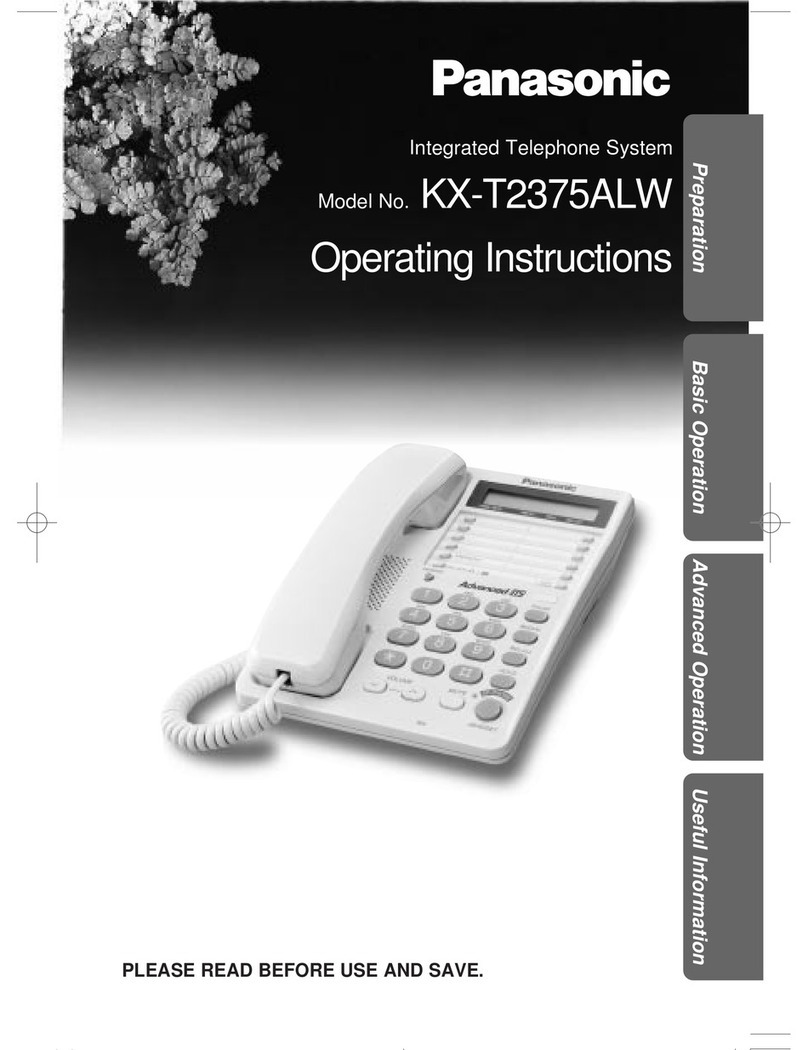 Panasonic KX-T2375ALW User manual