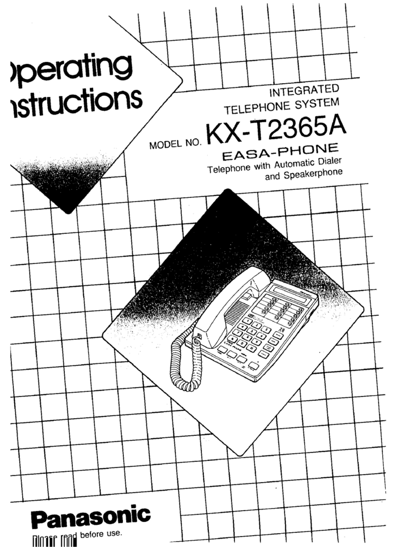 Panasonic EASA-PHONE KX-T2365A User manual