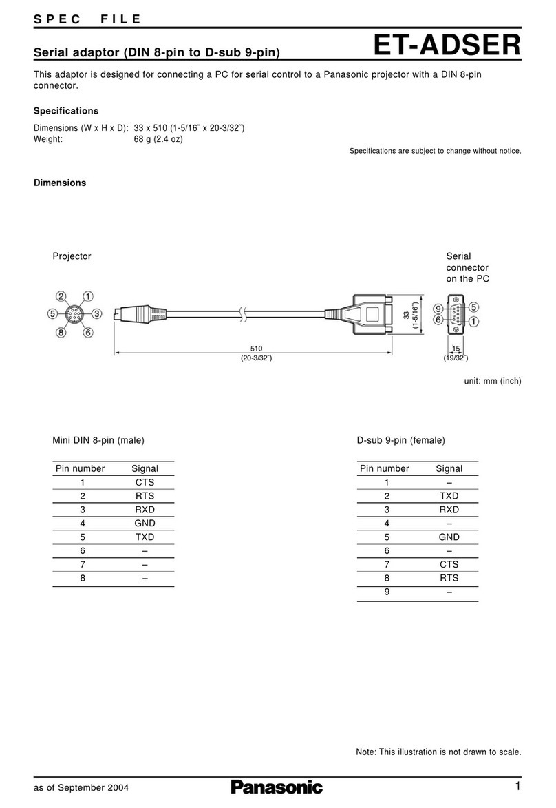 Panasonic et-adser Specifications