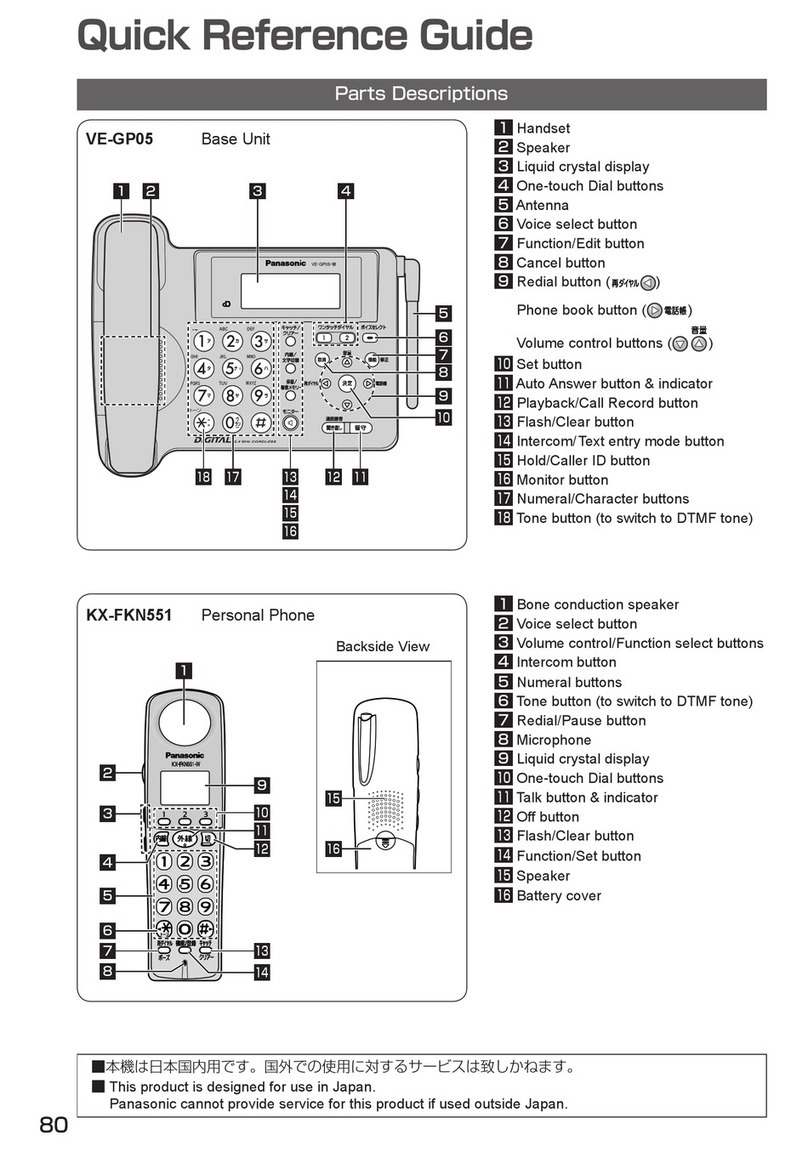Panasonic VE-GP05 User manual