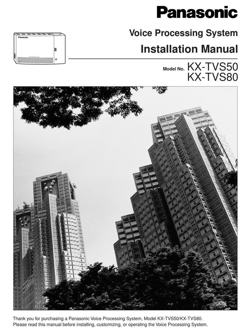 Panasonic KX-TVS50 - 2 Port Voicemail System User manual