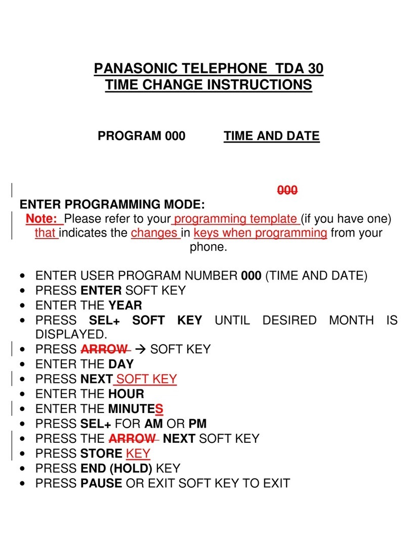 Panasonic TDA 30 User manual