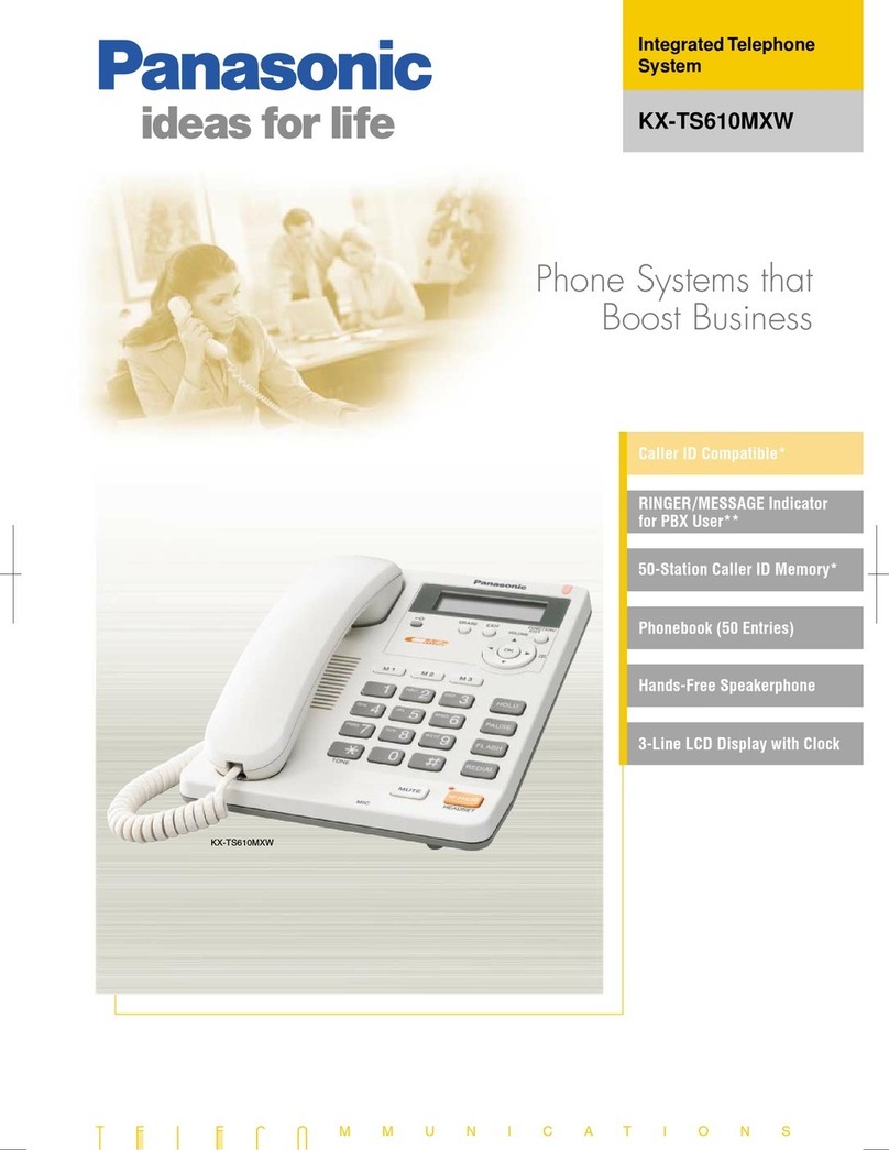 Panasonic KX-TS610MXW Brochure & specs