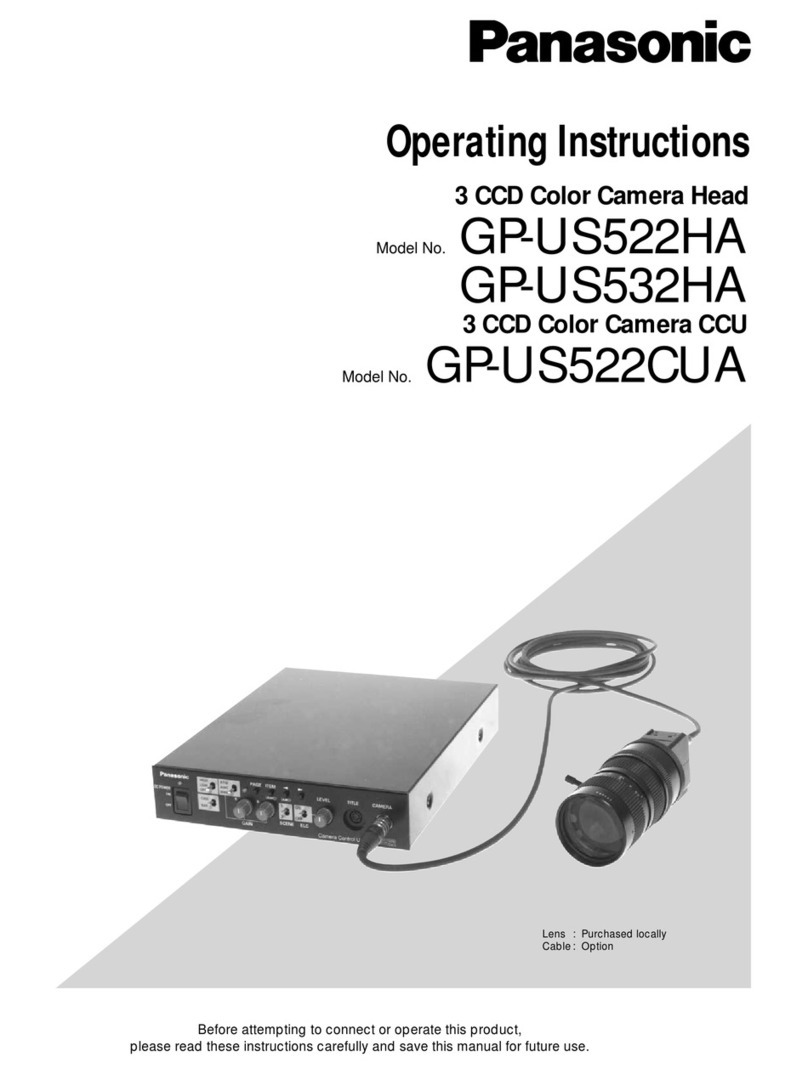 Panasonic GPUS522HA - IND CCD CAMERA User manual