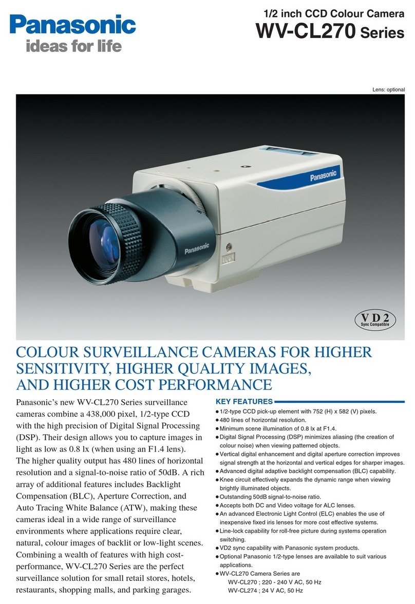 Panasonic WV-CL270 Series User manual Panasonic WV-CL270 Series User manual