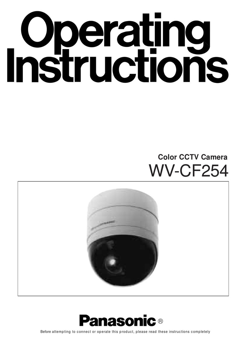Panasonic WVCF254 - COLOR CAMERA User manual