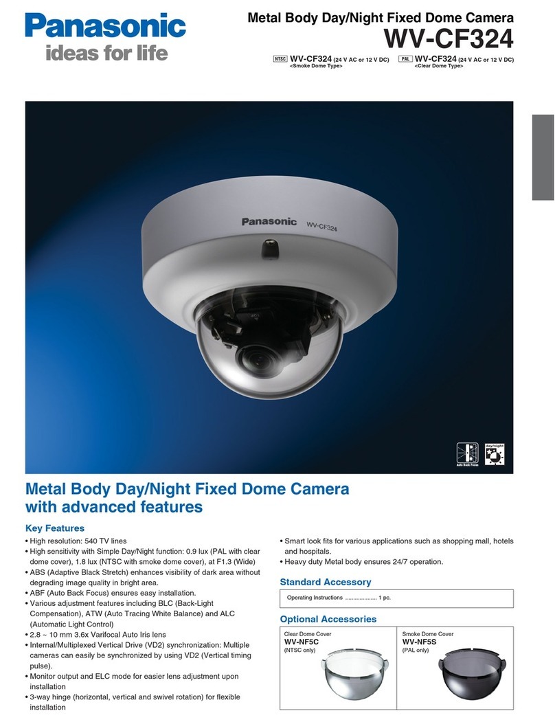 Panasonic WVCF324 - COLOR CAMERA User manual
