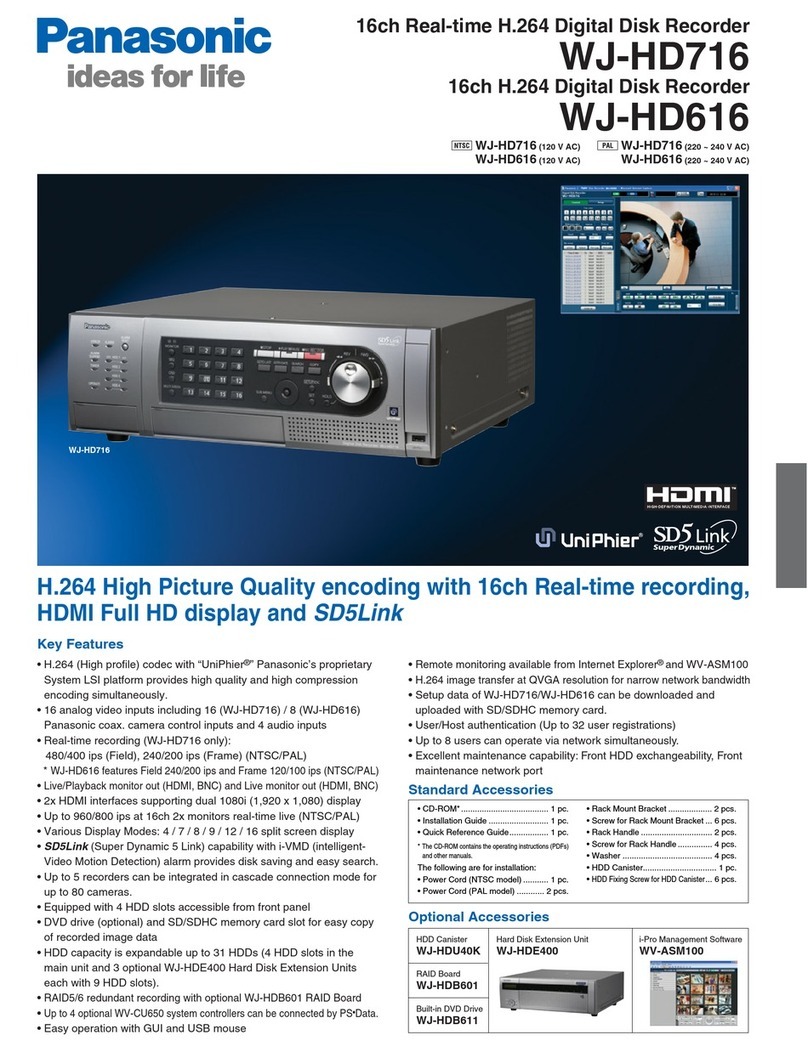 Panasonic WJ-HD716 Specifications