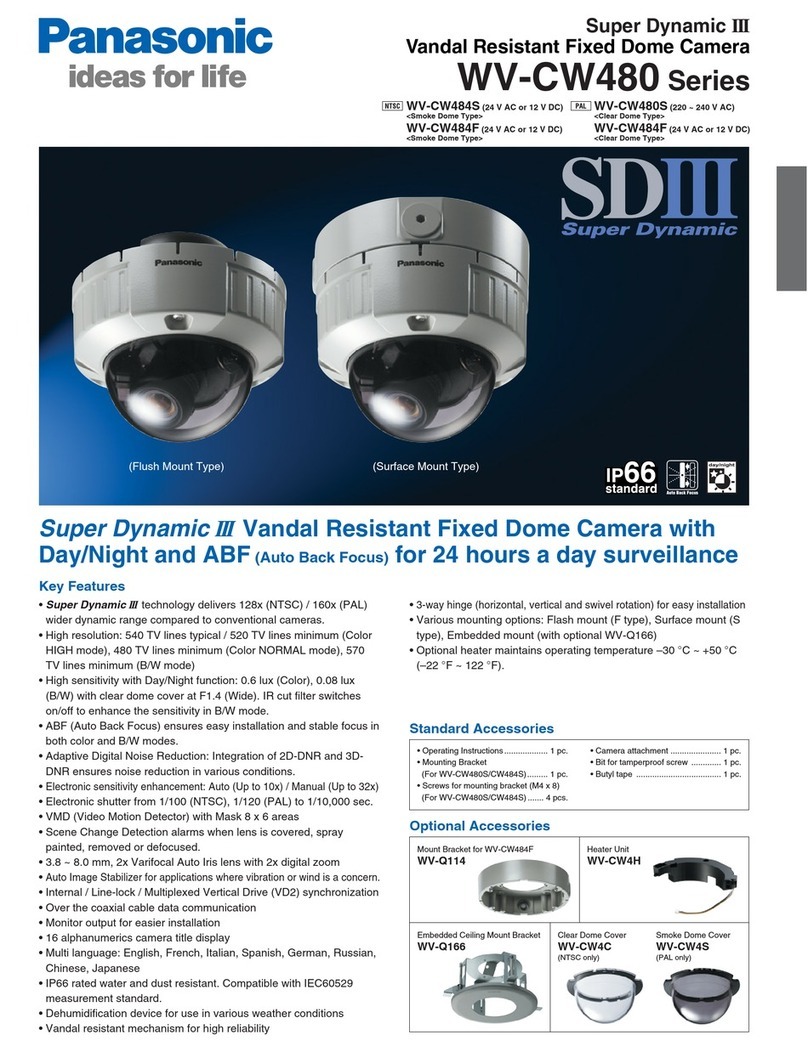 Panasonic Super Dynamic III WV-CW484S Specifications