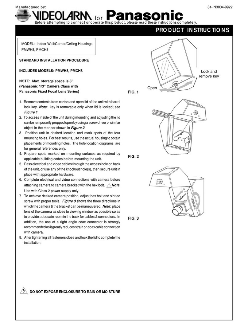 Panasonic PMCH8 Product instructions