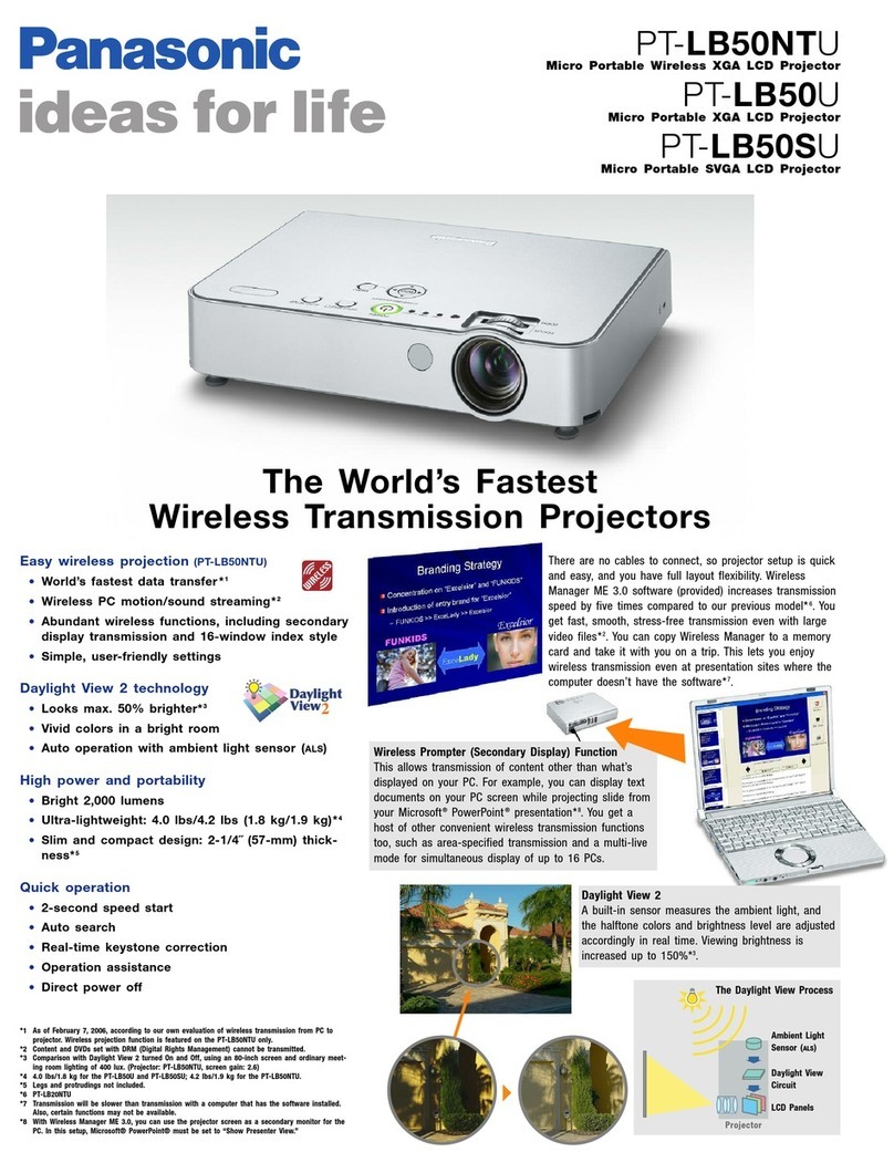 Panasonic Tentative PT-LB50NTU User manual