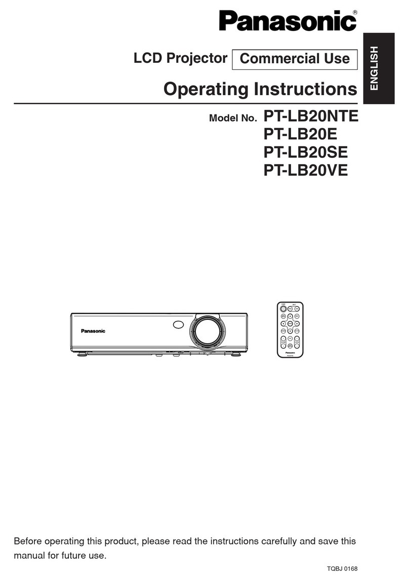 Panasonic PT-LB20E operating instructions