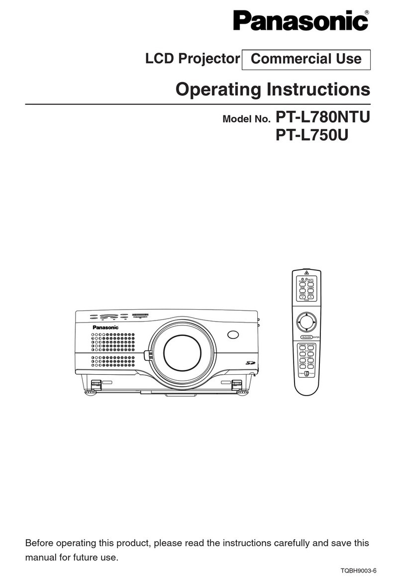 Panasonic PTL750U - LCD PROJECTOR User manual