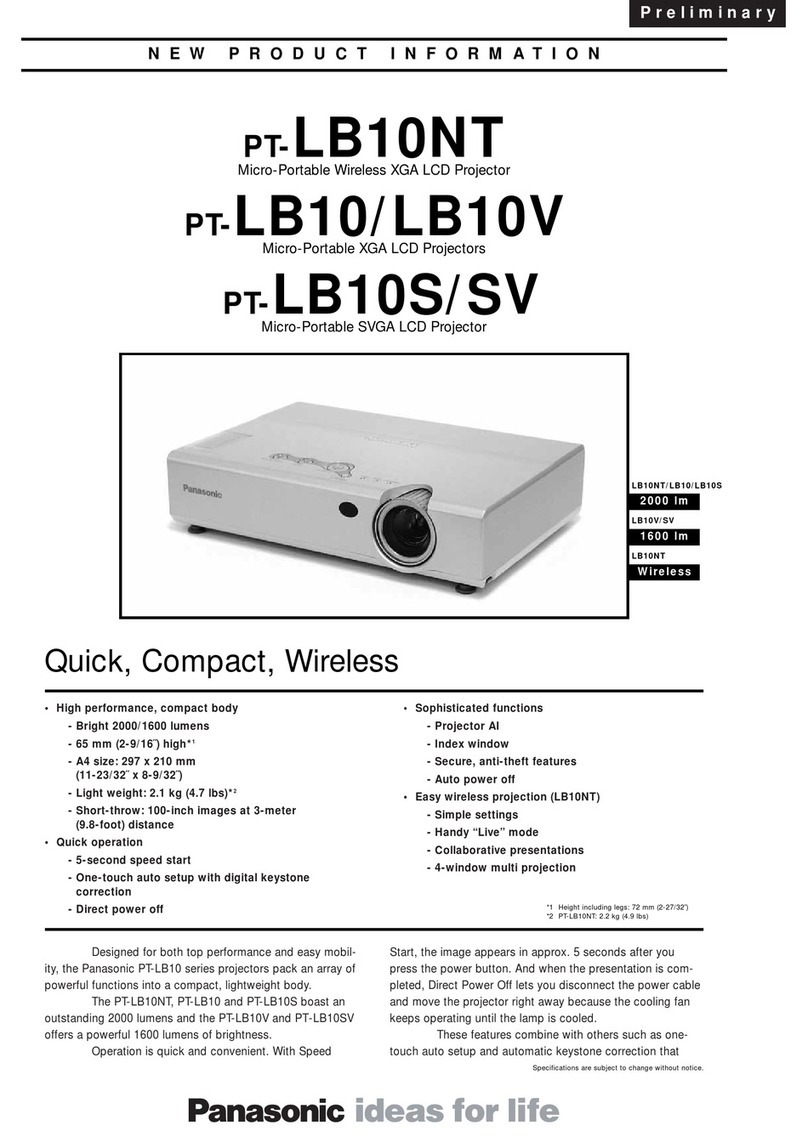 Panasonic PT-LB10 Specifications