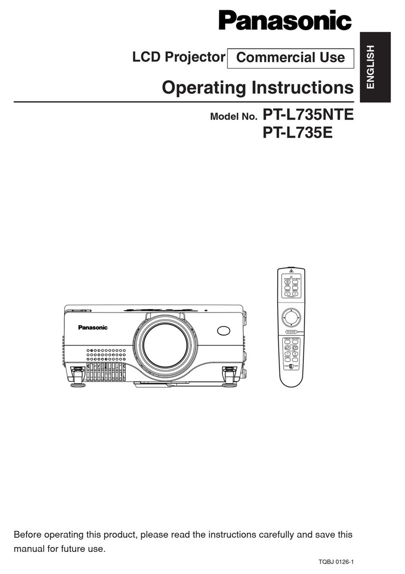 Panasonic PT-L735E User manual
