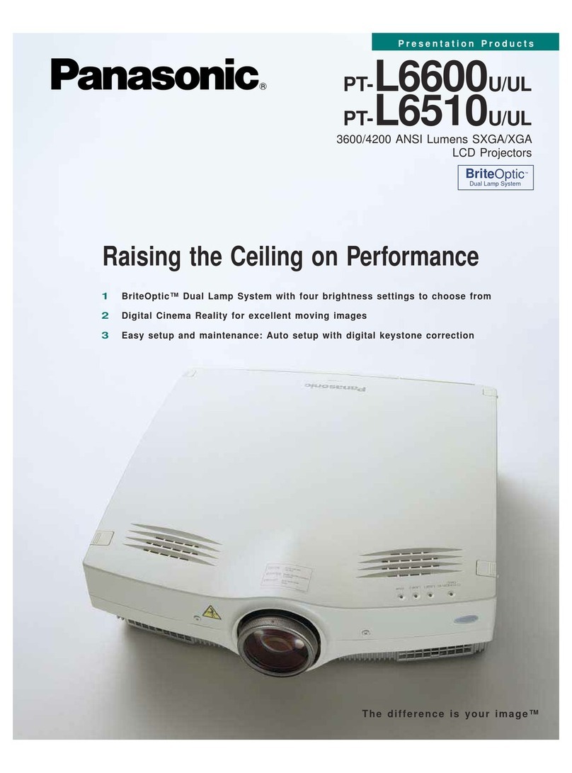 Panasonic PTL6600U - LCD PROJECTOR User manual
