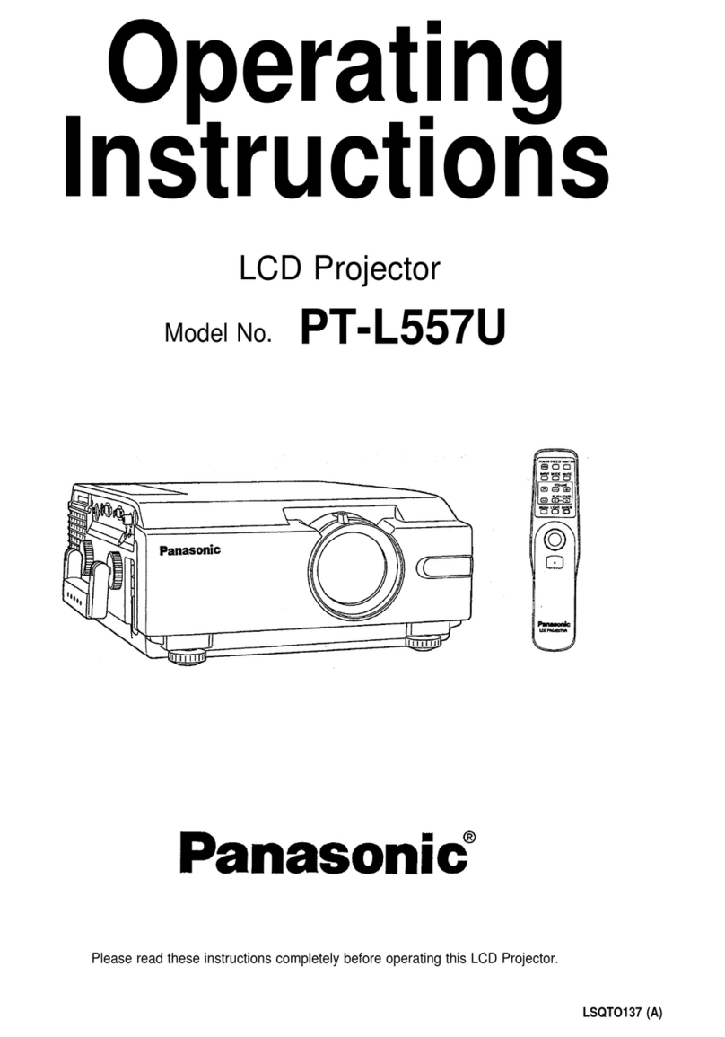 Panasonic PTL557U - LCD PROJECTOR operating instructions