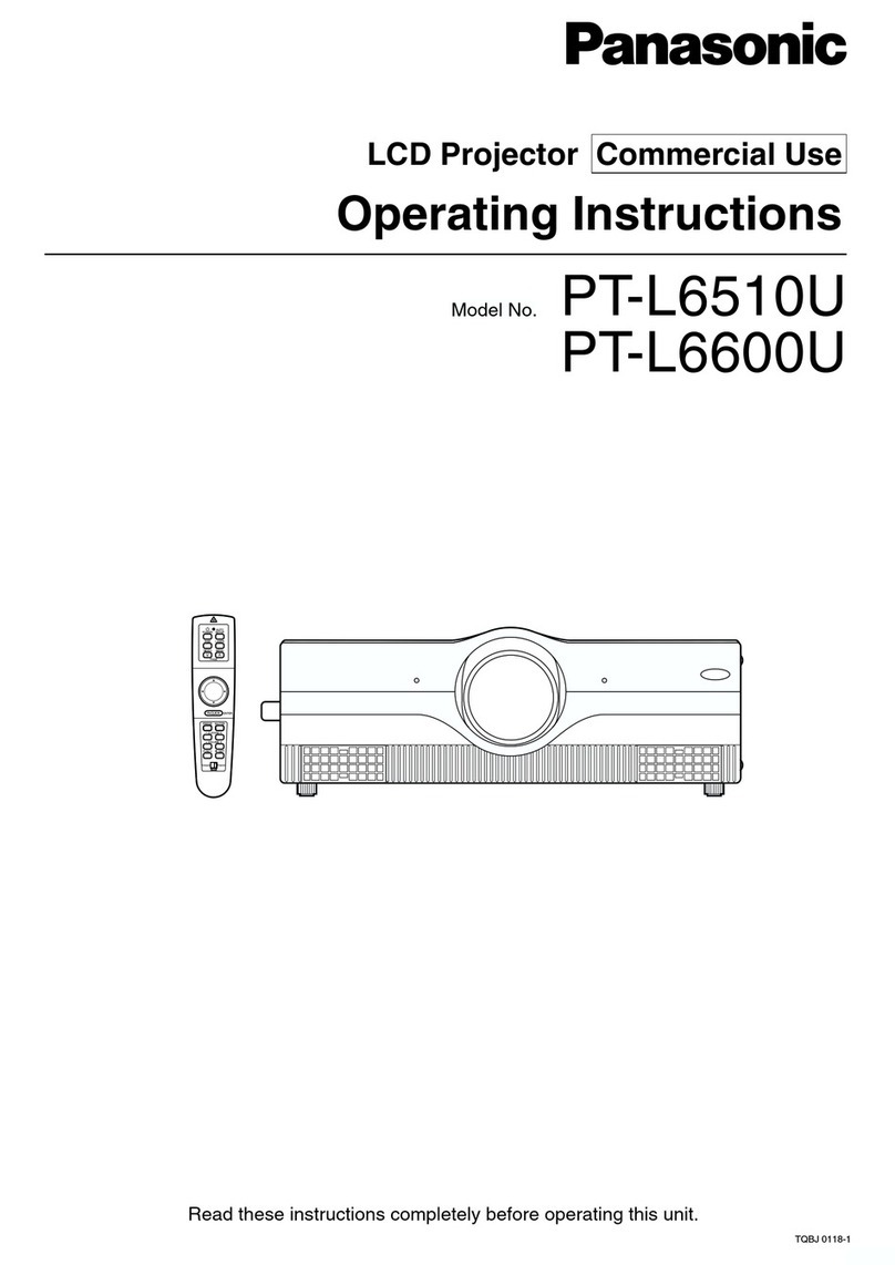 Panasonic PT-L6510U operating instructions