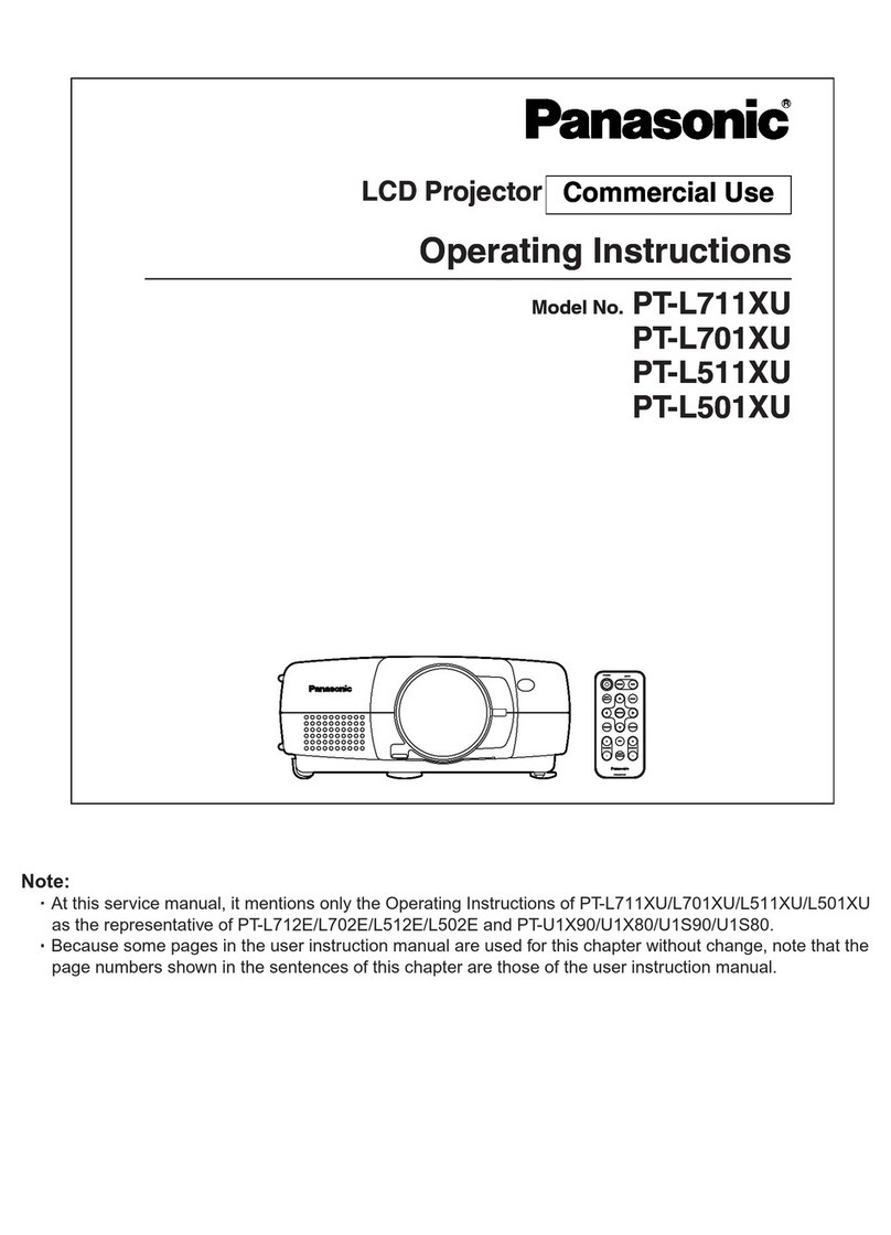 Panasonic PTL501XU - LCD VIDEO PROJ User manual