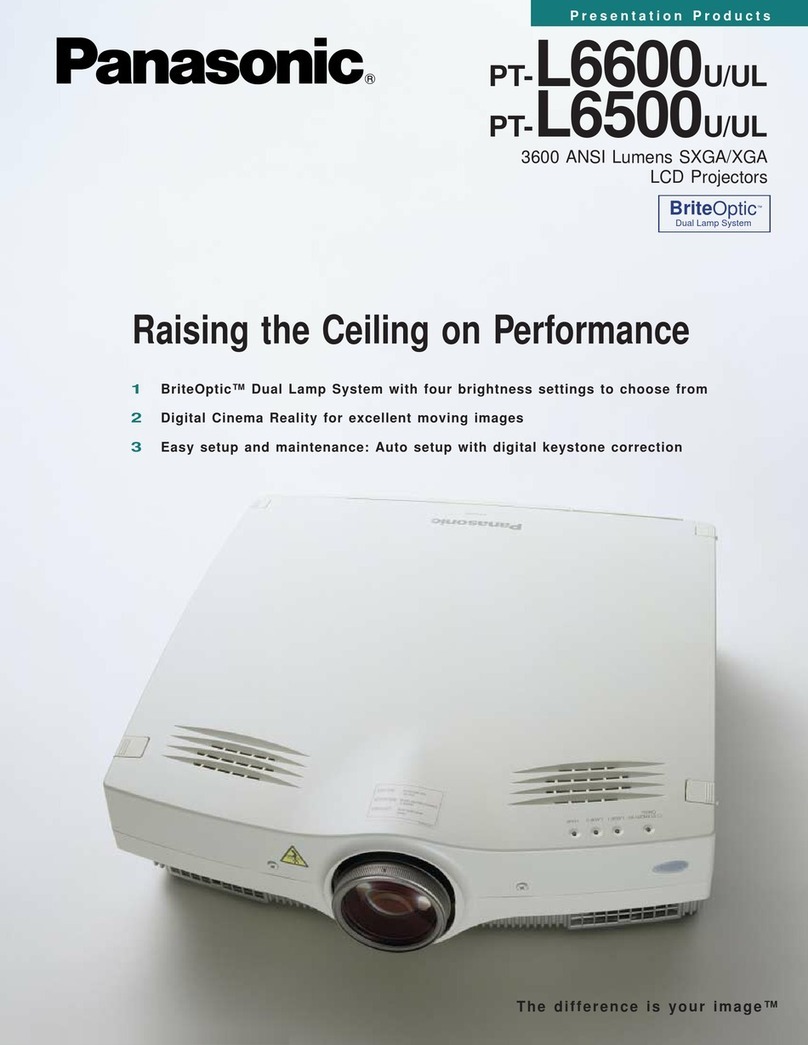 Panasonic PTL6600U - LCD PROJECTOR Specifications