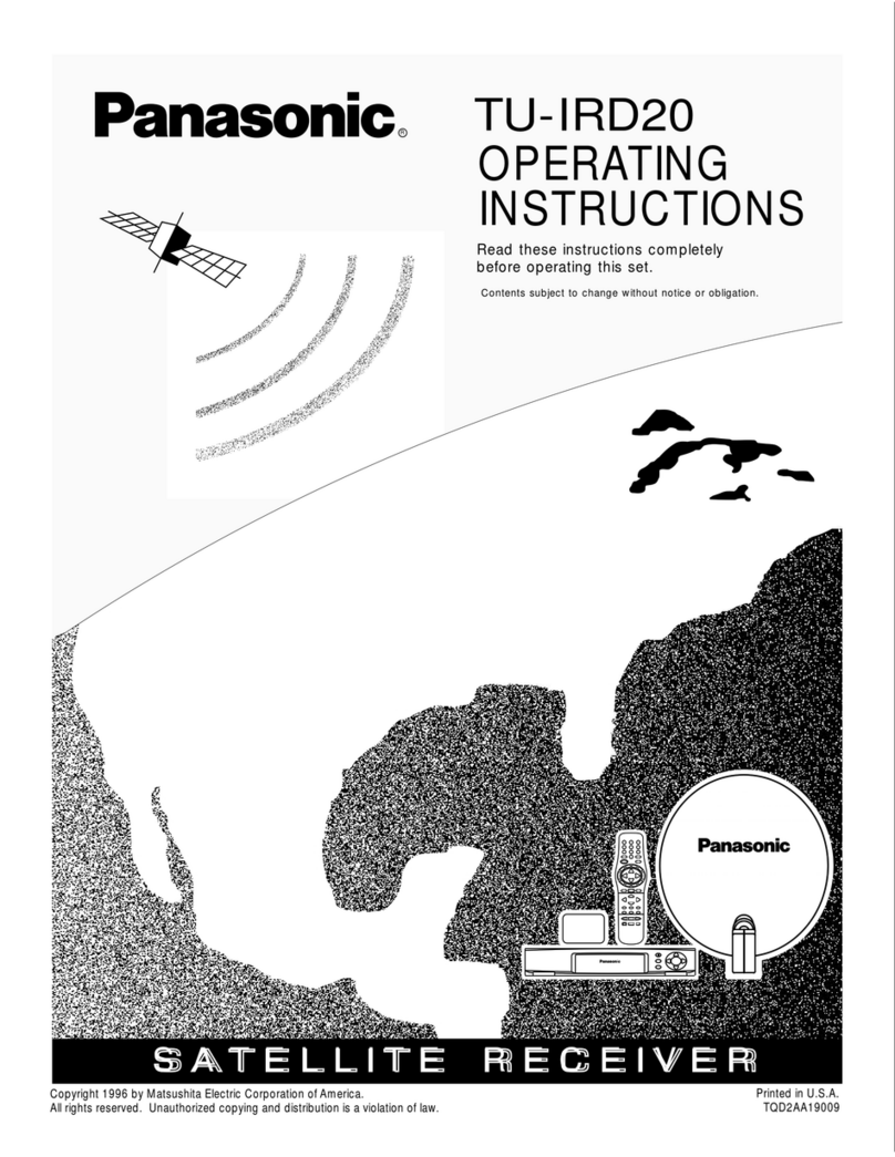 Panasonic TUIRD20 - DSS RECEIVER User manual