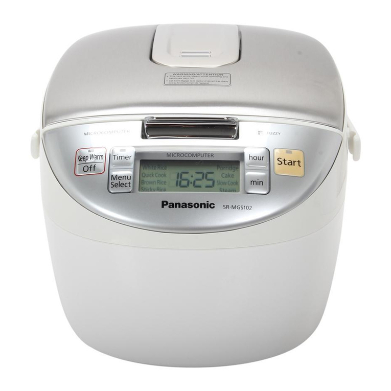 Panasonic SRMGS102 - SPS RICE COOKER/WARM operating instructions Panasonic SRMGS102 - SPS RICE COOKER/WARM operating instructions