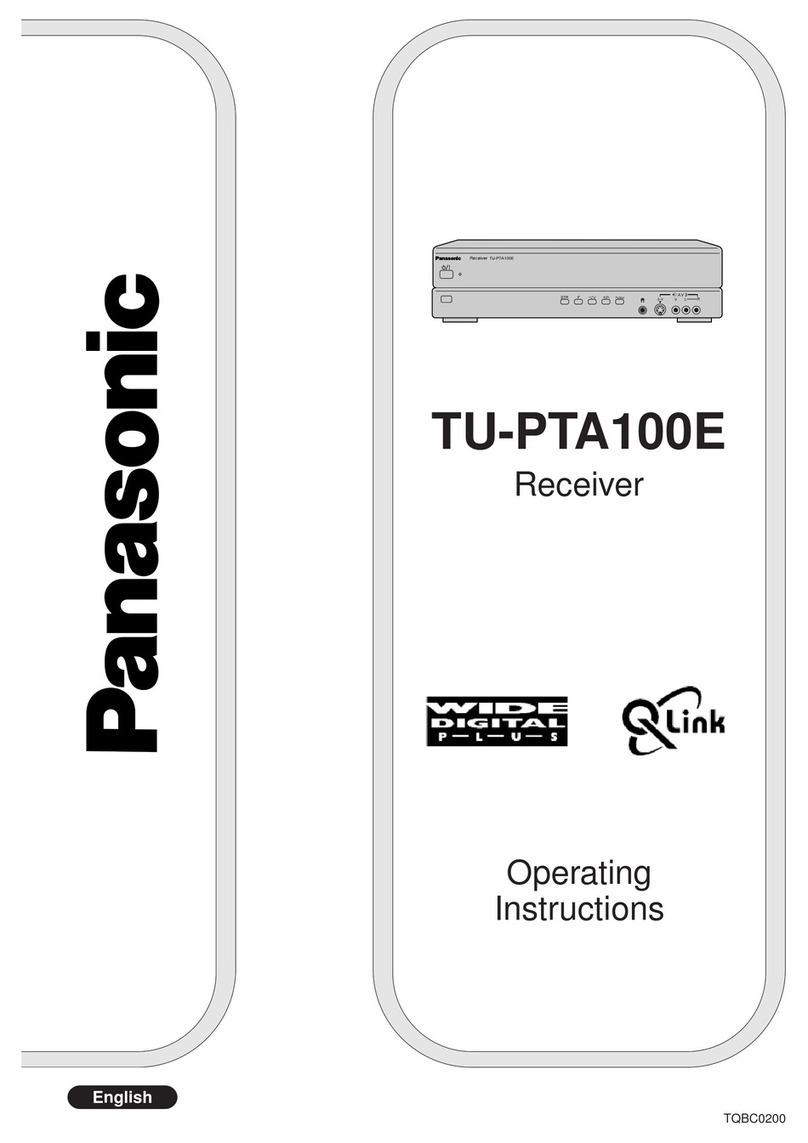 Panasonic TU-PTA100E operating instructions