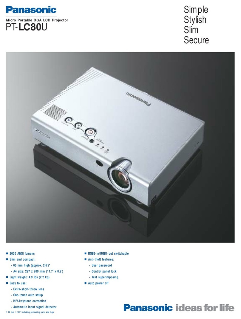 Panasonic PTLC80U - LCD PROJECTOR Brochure & specs