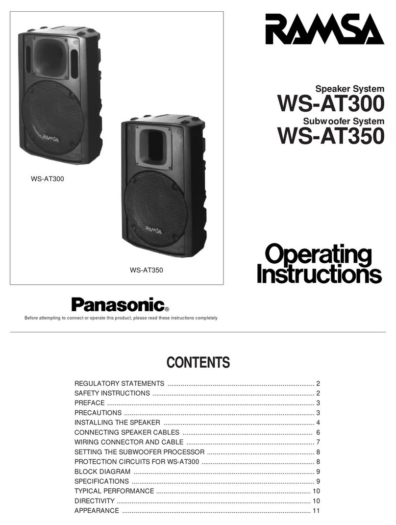 Panasonic RAMSA WS-AT300 User manual