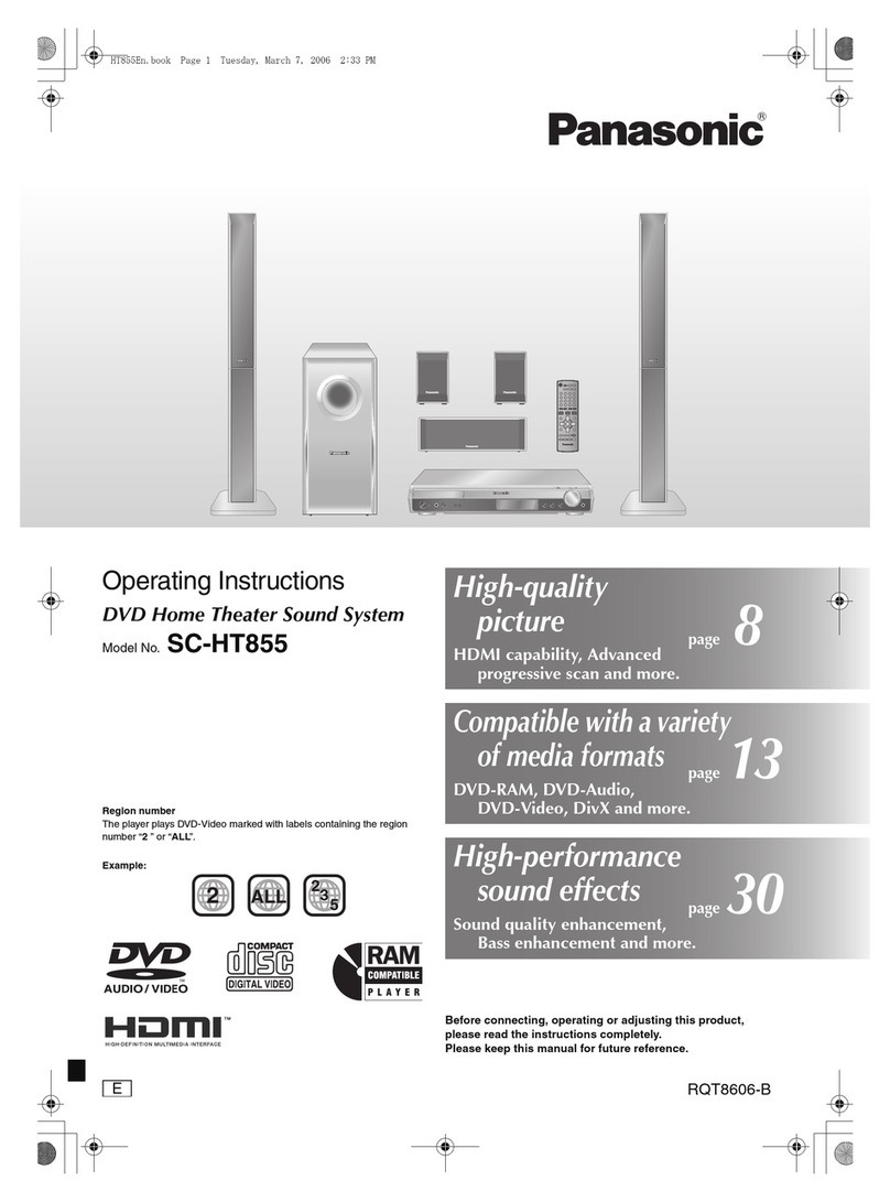 Panasonic SC-HT855 User manual