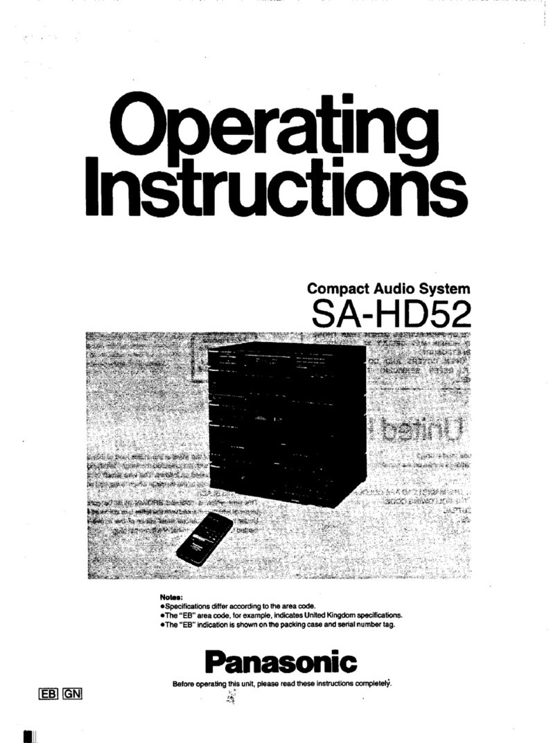 Panasonic SA-HD52 User manual Panasonic SA-HD52 User manual