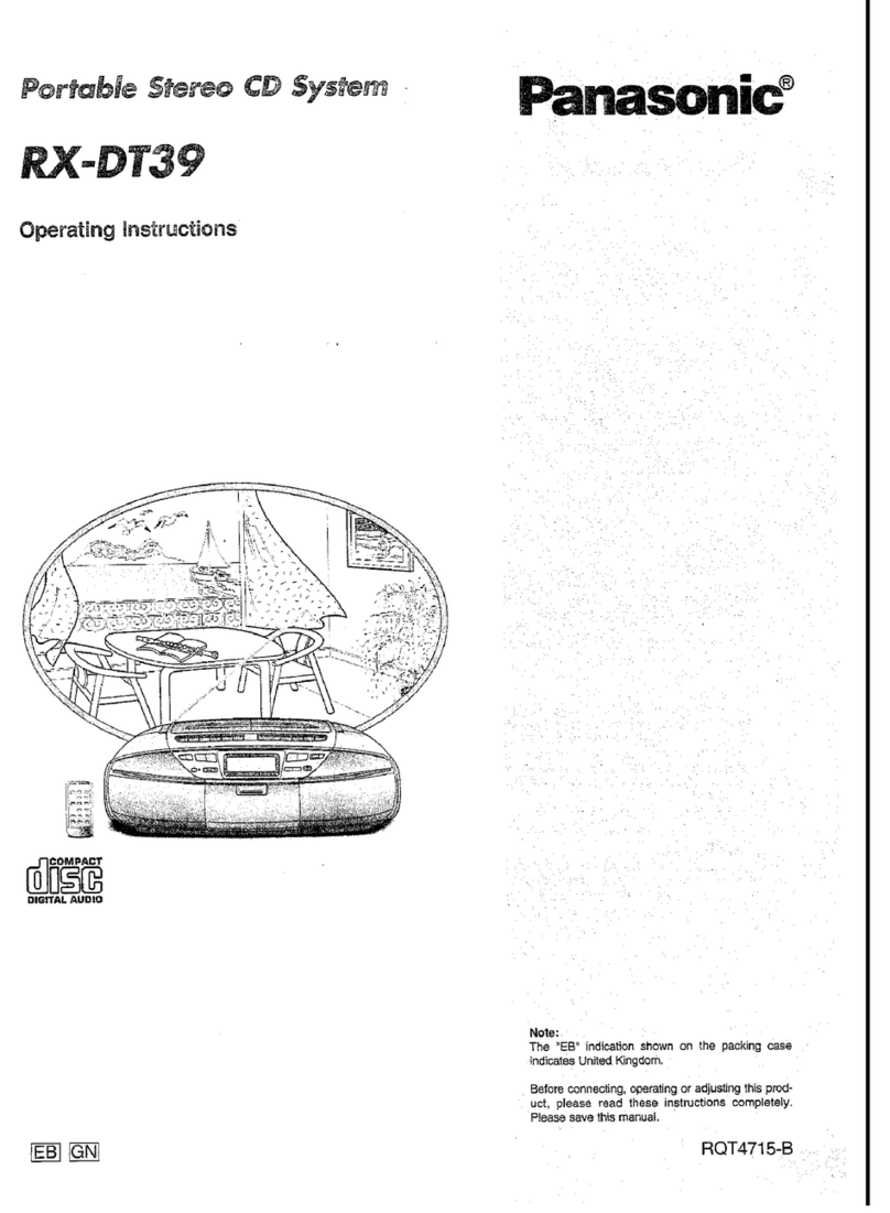 Panasonic RX-DT39 User manual