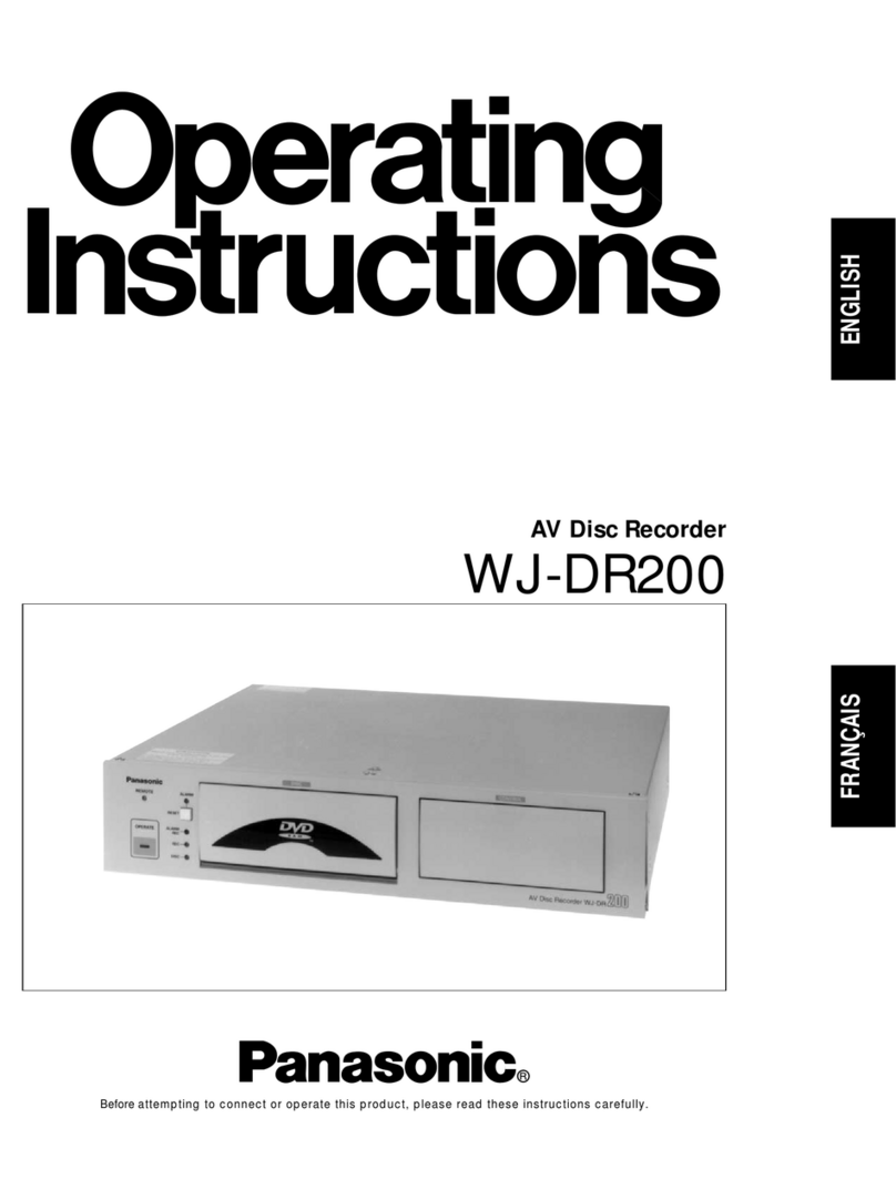 Panasonic WJDR200 - DIGITAL VIDEO RECORD User manual Panasonic WJDR200 - DIGITAL VIDEO RECORD User manual