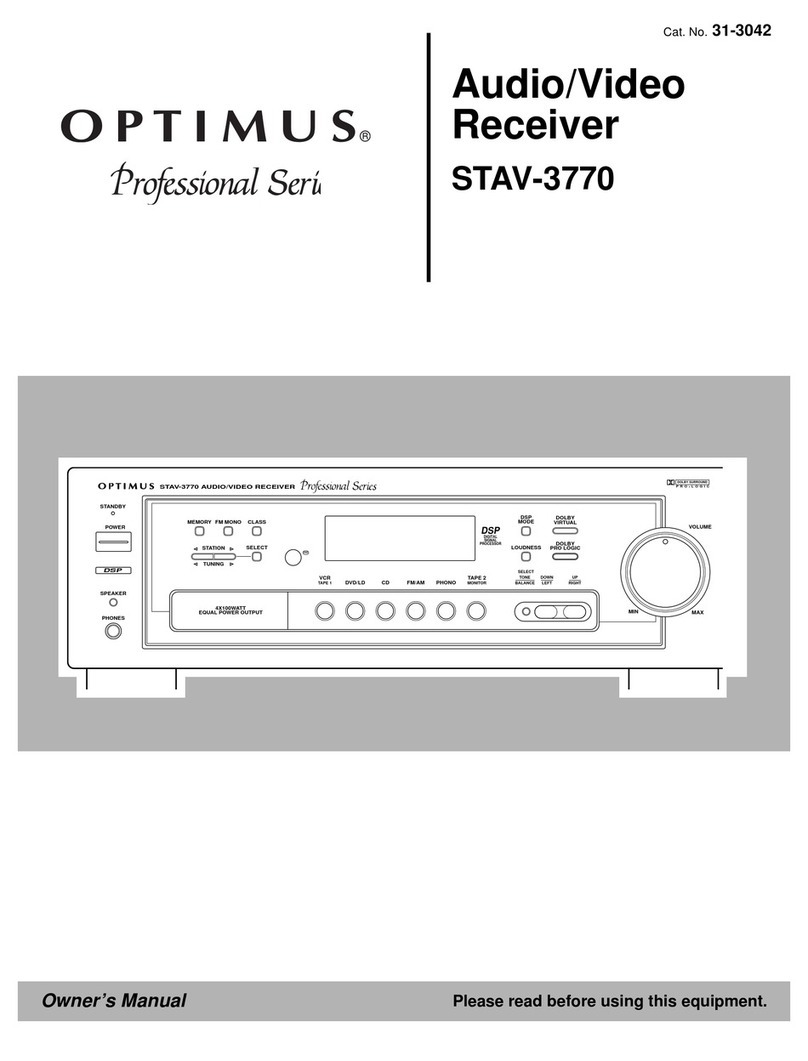 Optimus Professional STAV-3770 owner's manual