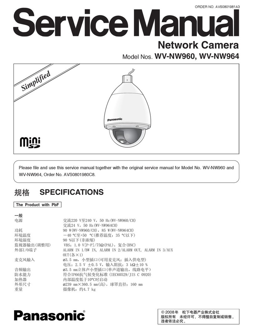 Panasonic WV-NW960 series Instruction manual